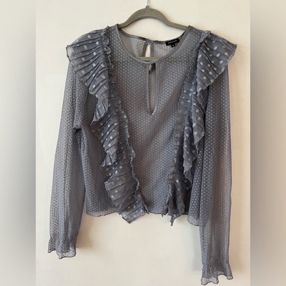 RIVER ISLAND GRAY BLOUSE